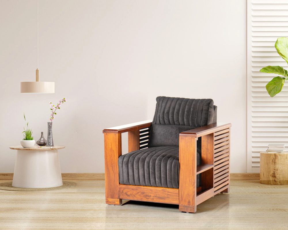 Weldone Sofa Single Seater [Tc +Top Pu Finish]