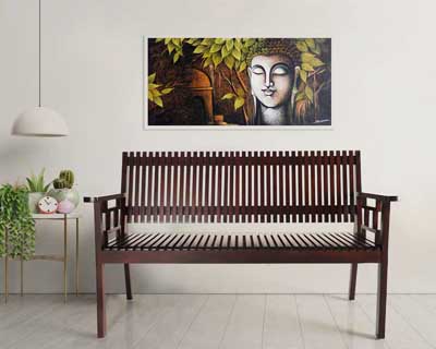 Handle Grill Sit Out Bench Honey Gold