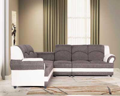 Ho Bag L Shape Sofa In Fabric Jut Finish