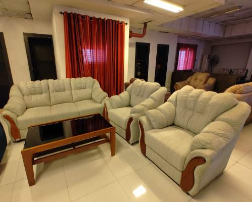 Furny Sofa Set[3+1+1]Teak Color