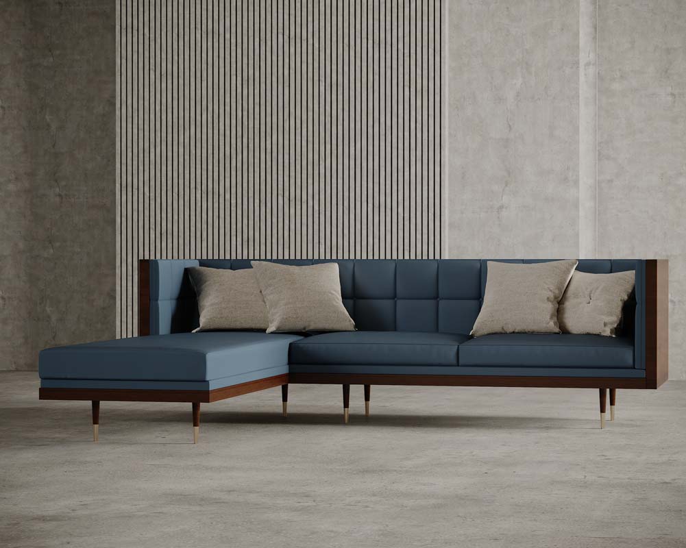 Alicante Mahogany L Shape Sofa