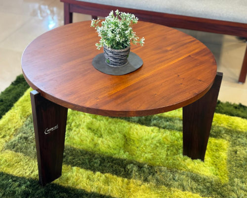 2.5X2.5 Crow Cofee Table[Top Wood][Choco Satini Se