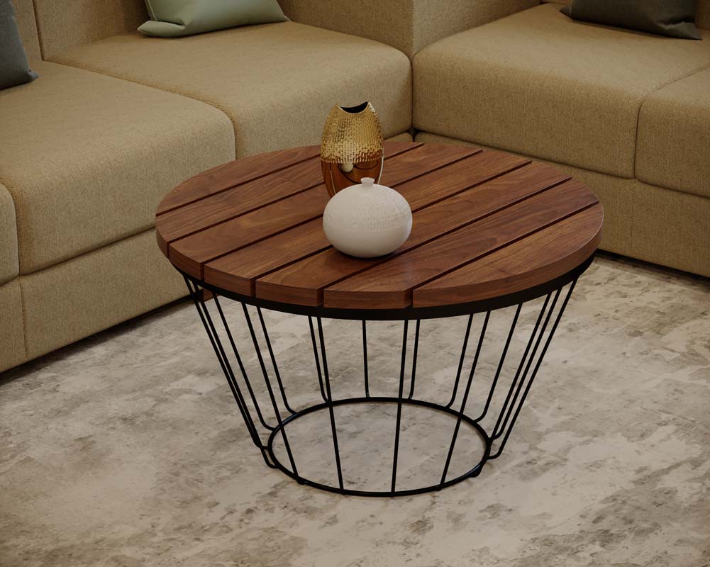 Gimki Metal Leg Round (2.5X2.5) Coffee Table