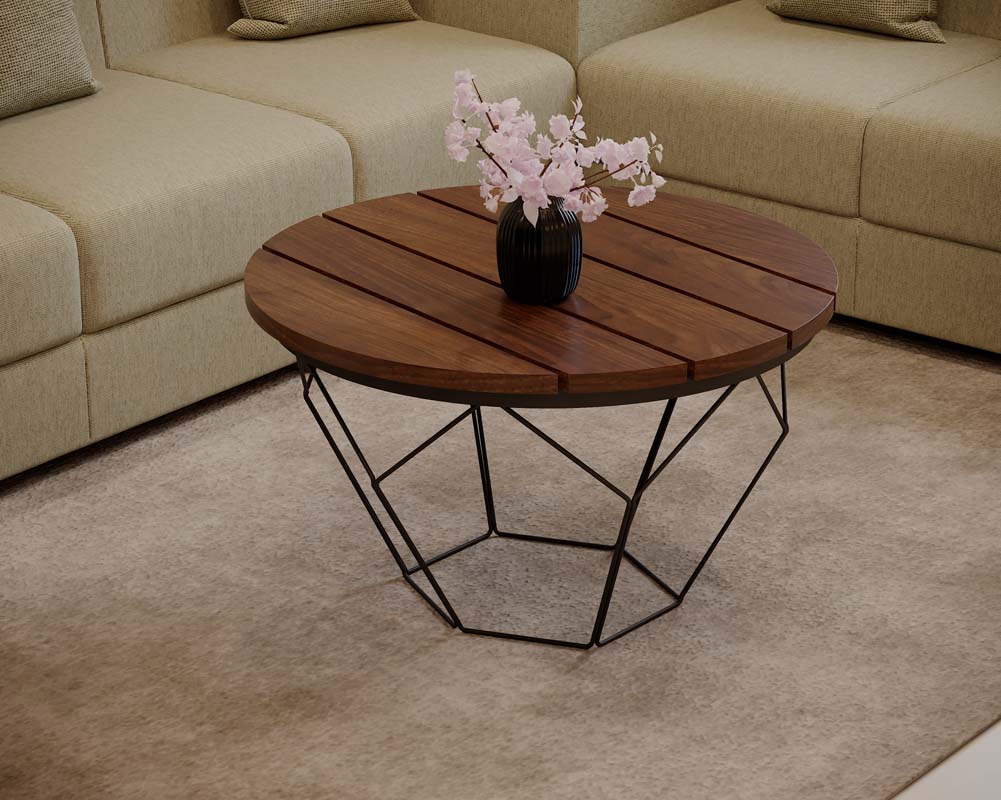 Flower Metal Leg Coffee Table