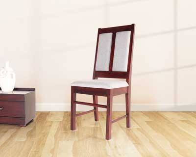Vanessa Dining Chair In Mahogany Honey Gold Matt Finish