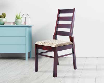 Scatted Dining Chair In Mahogany Matt Finish Honey Gold Color