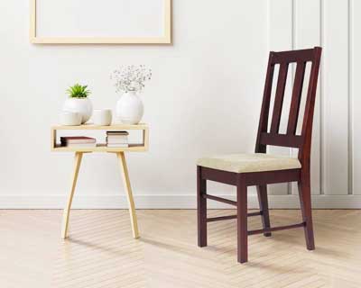 Clio Dining Chair In Mahogany Honey Gold Matt Finish
