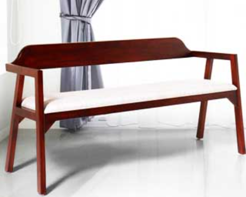 Hand Rest Dining Chair Three Seate[Seat Cushion][W