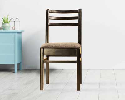 Rimoz Dining Chair In Rubwood Semi Matt Finish Black Color