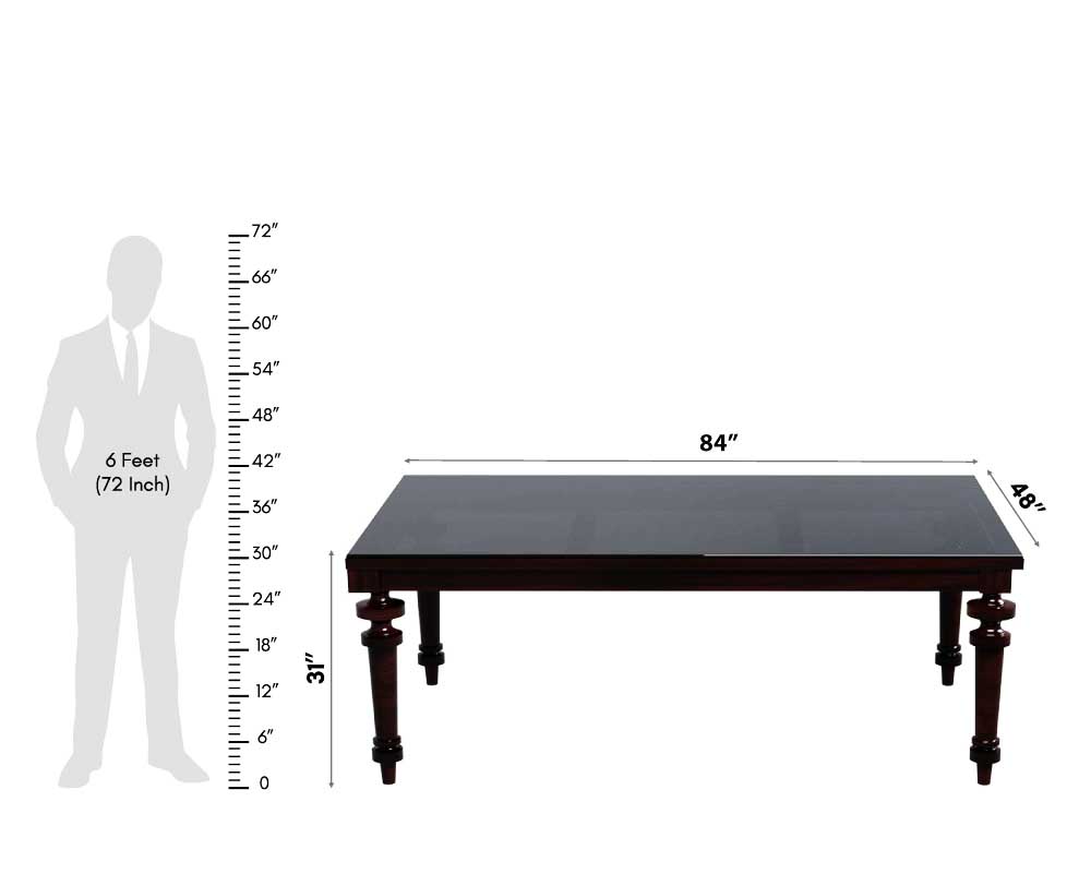Size of 8 shop seater dining table