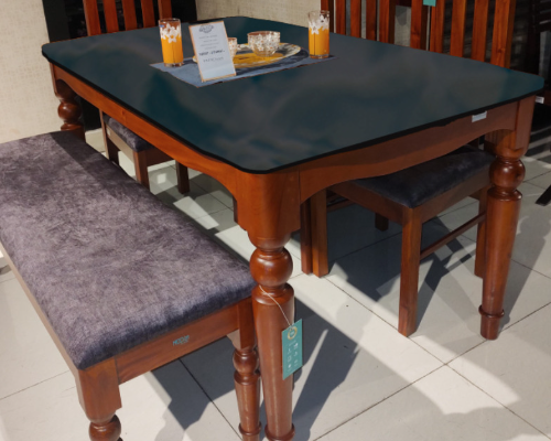 5X3 New 71 Laith Table[Teak Colour-Tinted Glass]