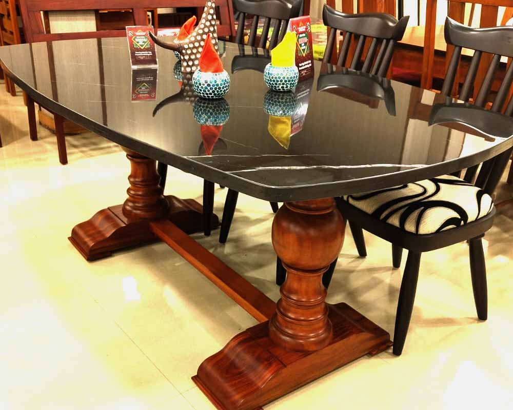 Dining table shop two legs