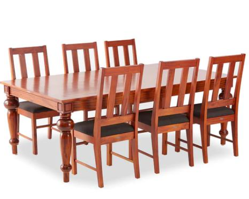 7X3.5 D2 Attractive Table [Top Woodenframe ][Modiz Finish][Teak Color][Table Only]