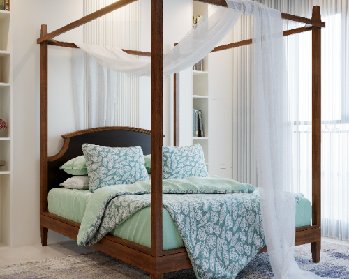 5 Feet Arch Canopy Cot [Bed Palaka = Pb][Tc+Cs]