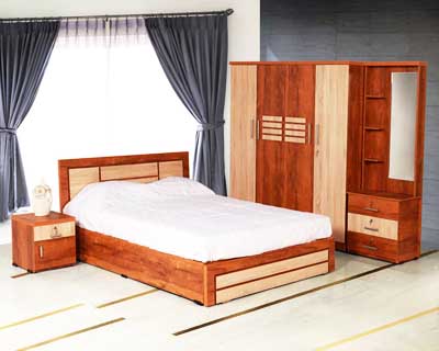 Cot+Cot Box +4 Door Wardrobe+Dressing Table[Vlbrs0