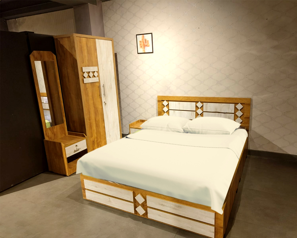 Cot+Dreesing Table +2 Door Wardrobe+Cot Box[Vlbrs0