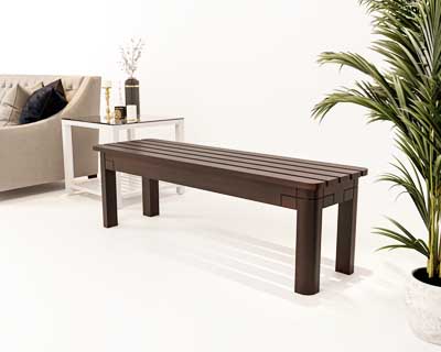 T Leg Dining Bench