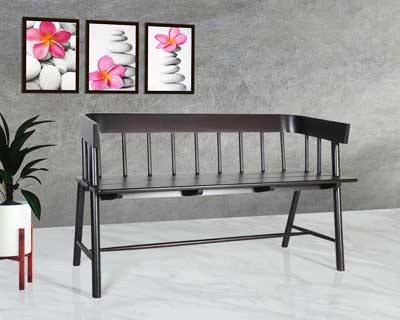Wood Pillar Sit Out Bench