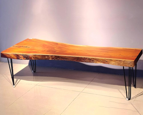 Antinque Metal Leg Bench