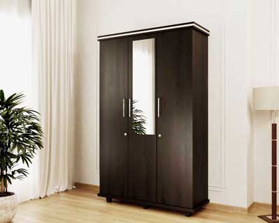 Sojo 3 Door Wardrobe In Engineered Wood Matt Finish