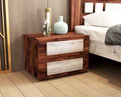 Syric Bedside Table In Engineered Wood Matt Finish